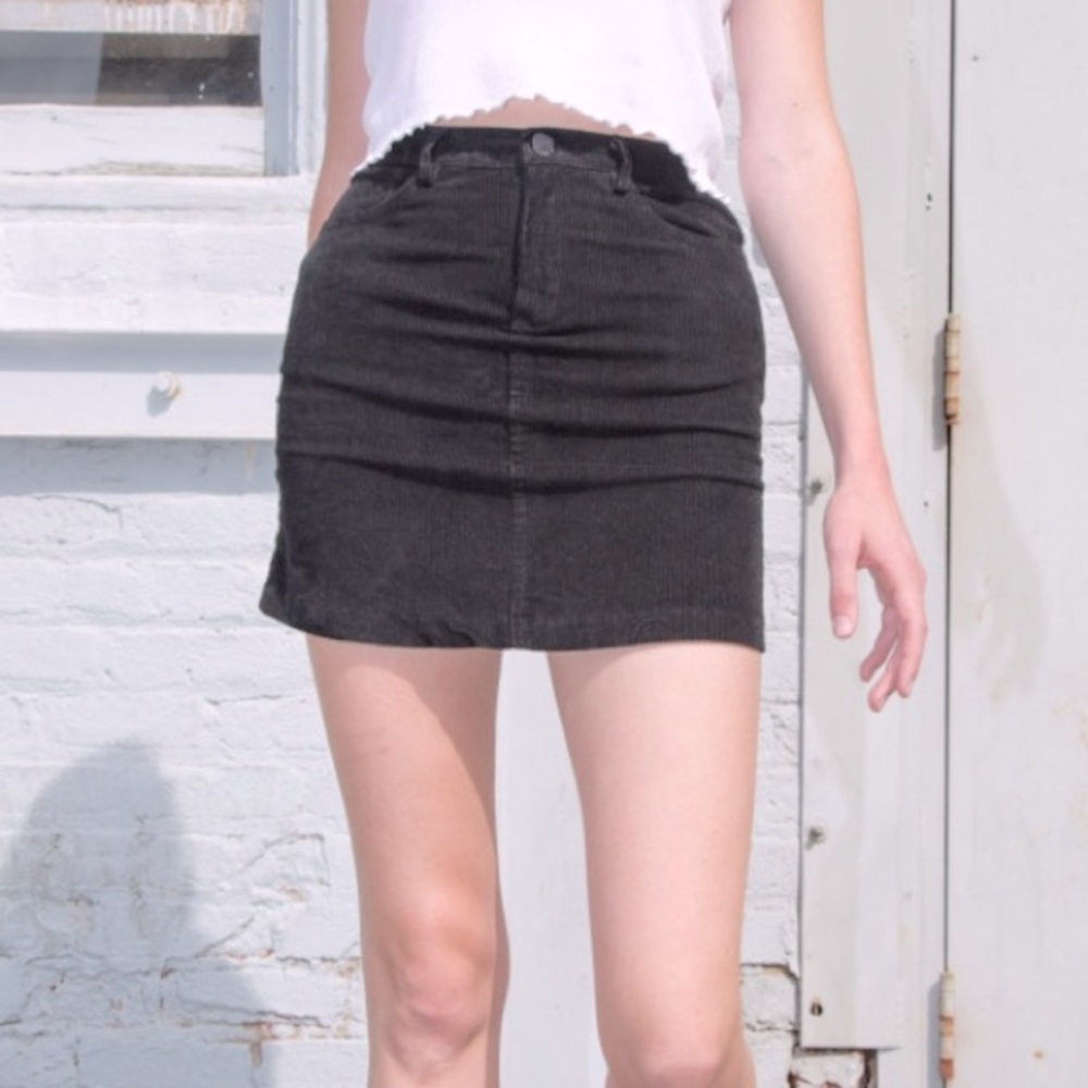 ✨SOLD✨Brandy Melville Black Corduroy Skirt